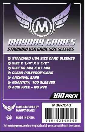 Mayday Games Card Sleeves 7040 (56x87mm)