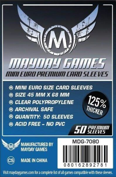 Mayday Games Premium Card Sleeves 7080 (45x68mm)