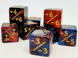 Würfelset D6: Counterdice +/- Mix Powder
