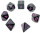 Würfelset Opaque: Black/Purple