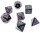 Würfelset Opaque: Black/Purple