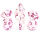 Würfelset Transparent: Pink Princess