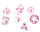 Würfelset Transparent: Pink Princess