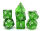 Würfelset Transparent: Dark Green