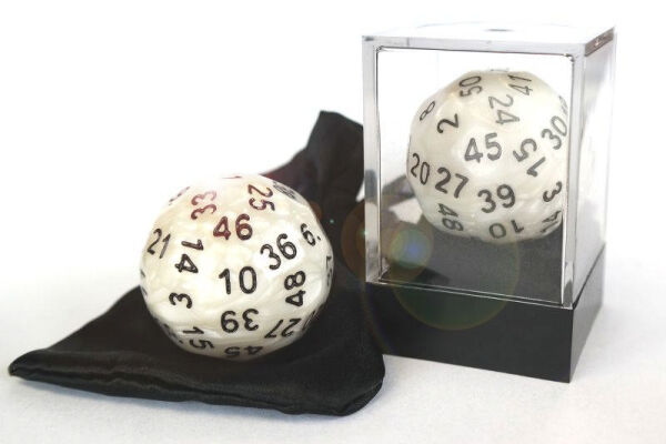 Dice-Up D50 in Acrylbox + Satinbag - Perlmutt