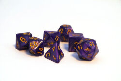 Würfelset Pearl: Purple/Gold