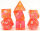 Würfelset Transparent: Coral