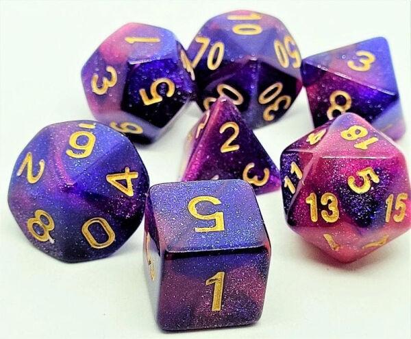 Würfelset Confetti: Galaxy Violet Purple