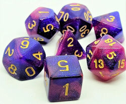 Würfelset Confetti: Galaxy Violet Purple