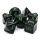 Würfelset Opaque: Chon drite Black/Green