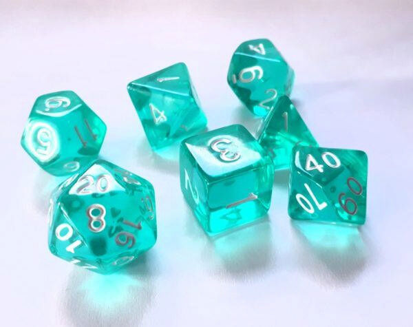 Würfelset Transparent: Ice mint