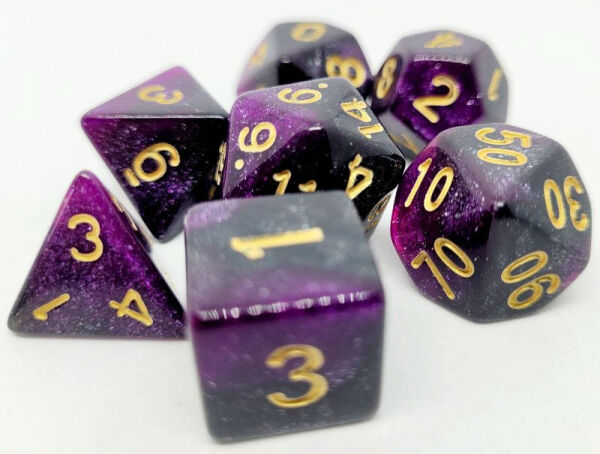 Würfelset Confetti: Purple Galaxy