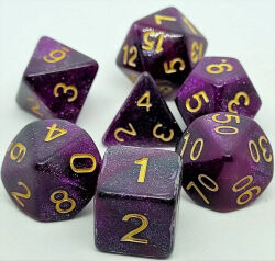 Würfelset Confetti: Purple Galaxy