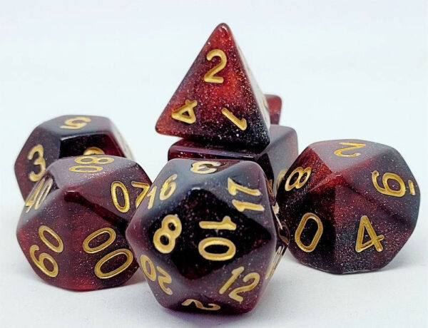 Würfelset Confetti: Red Galaxy