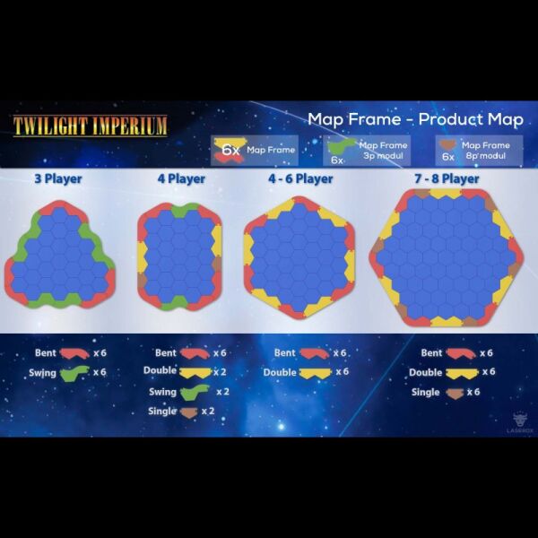 Twilight Imperium Map Frame 8 Spieler Modul (black)