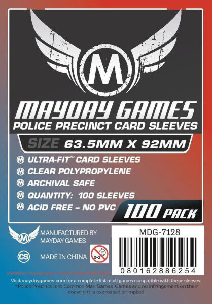 Mayday Games Card Sleeves 7128 (63,5x92mm)