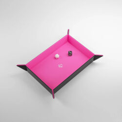 Magnetic Dice Tray Rectangular Black / Pink