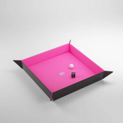 Magnetic Dice Tray Square Black / Pink
