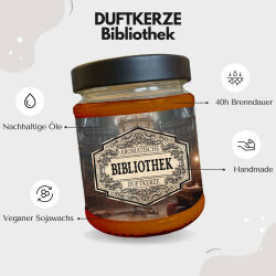 Duftkerze Bibliothek mit Überraschungswürfel